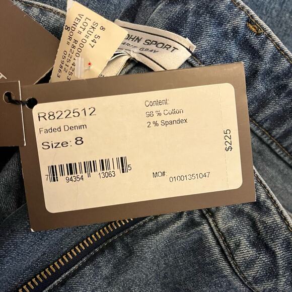 NWT Vintage St. John Sport by Marie Gray Straight Leg Jeans Faded Denim-Size 8 - Picture 10 of 16
